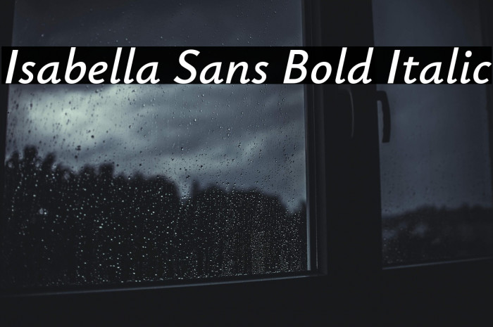Isabella Sans Bold Italic Example 3