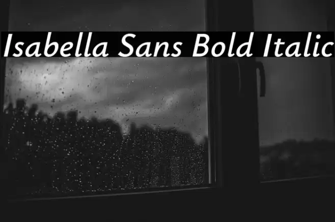 Isabella Sans Bold Italic Font examples