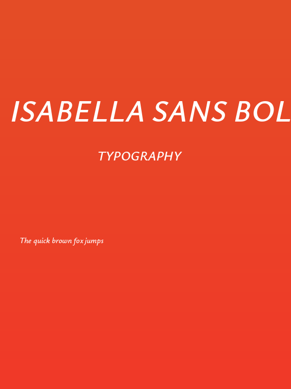Isabella Sans Bold Italic Poster