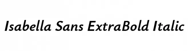 Isabella Sans ExtraBold Italic  नि: शुल्क फ़ॉन्ट्स डाउनलोड