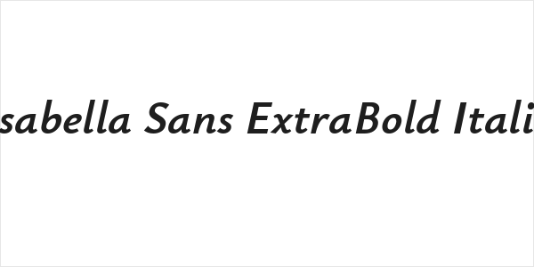 Isabella Sans ExtraBold Italic Logo