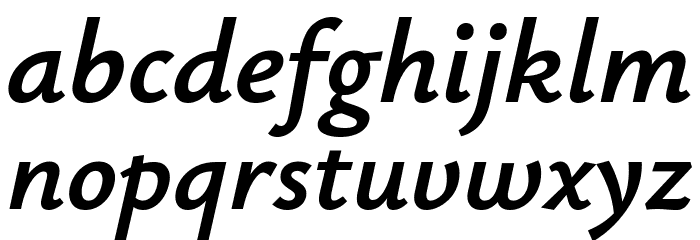 Isabella Sans ExtraBold Italic Font LOWERCASE