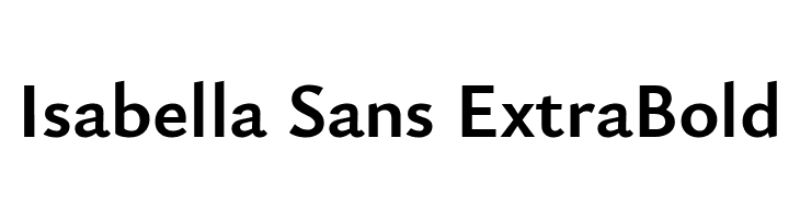 Isabella Sans ExtraBold  免费字体下载