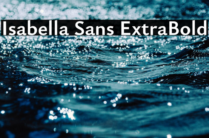 Isabella Sans ExtraBold Example 3