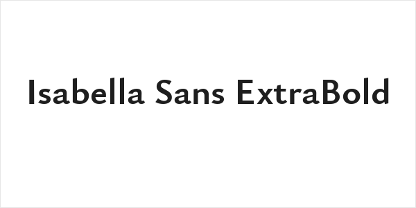 Isabella Sans ExtraBold Logo