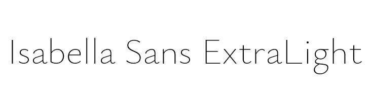 Isabella Sans ExtraLight  नि: शुल्क फ़ॉन्ट्स डाउनलोड