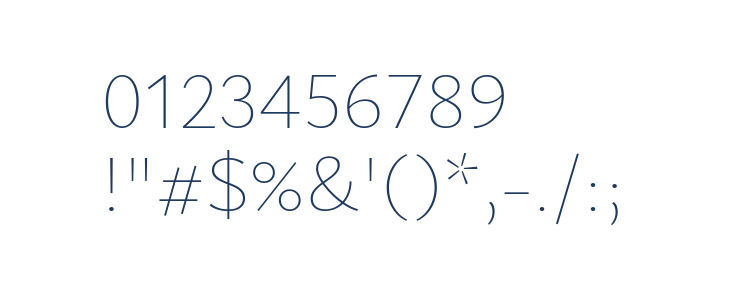 Isabella Sans ExtraLight Other Characters