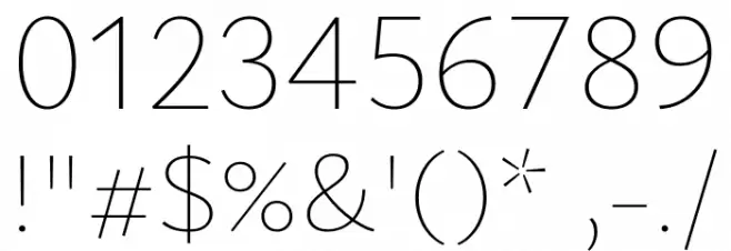 Isabella Sans ExtraLight Font OTHER CHARS