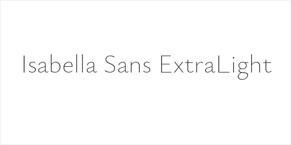 Isabella Sans ExtraLight Logo