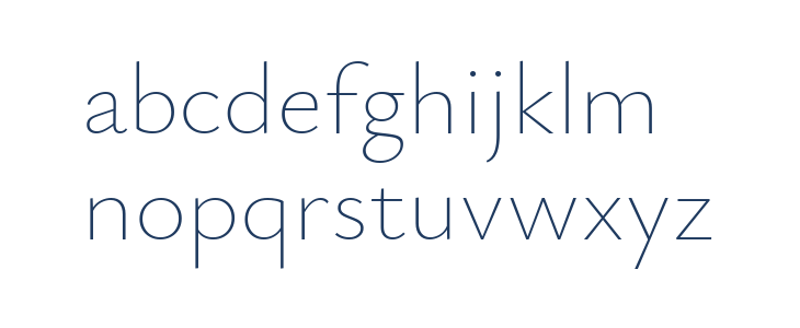 Isabella Sans ExtraLight Lowercase