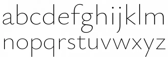 Isabella Sans ExtraLight Caratteri MINUSCOLO