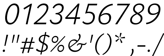 Isabella Sans Italic Font OTHER CHARS