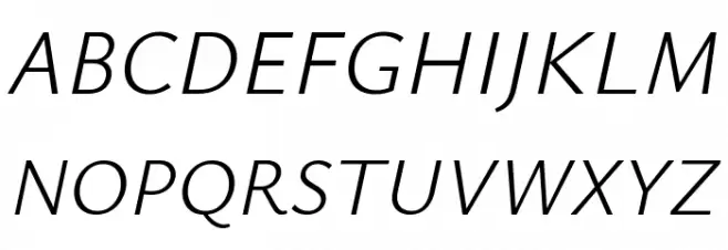 Isabella Sans Italic Fuentes MAYÚSCULAS