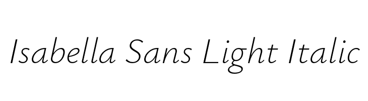 Isabella Sans Light Italic  Free Fonts Download