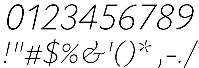 Isabella Sans Light Italic Font OTHER CHARS