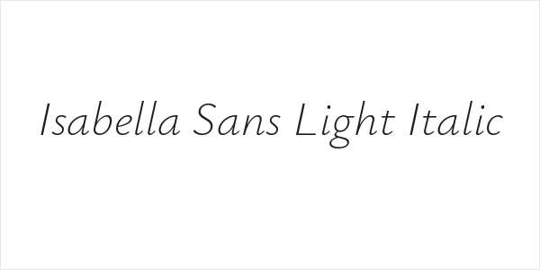 Isabella Sans Light Italic Logo