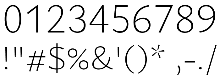 Isabella Sans Light Font OTHER CHARS