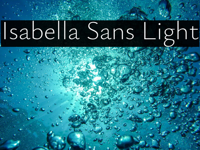 Isabella Sans Light Example 3