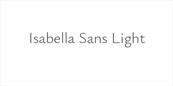 Isabella Sans Light Logo