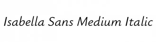 Isabella Sans Medium Italic  Free Fonts Download