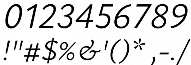 Isabella Sans Medium Italic Font OTHER CHARS