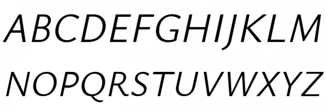 Isabella Sans Medium Italic फ़ॉन्ट अपरकेस