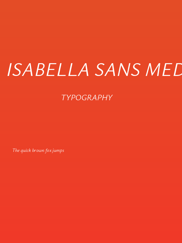 Isabella Sans Medium Italic Poster
