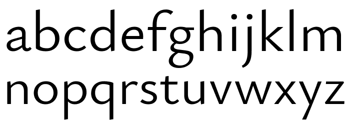 Isabella Sans Medium Font LOWERCASE