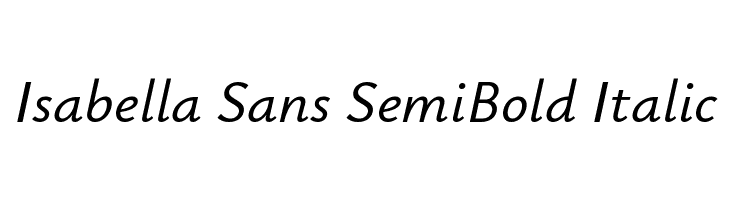 Isabella Sans SemiBold Italic  フリーフォントのダウンロード