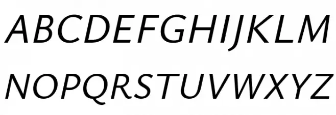 Isabella Sans SemiBold Italic Caratteri MAIUSCOLE