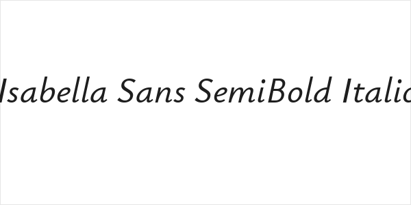 Isabella Sans SemiBold Italic Logo