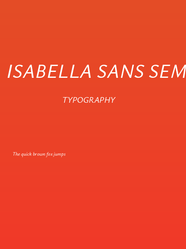 Isabella Sans SemiBold Italic Poster