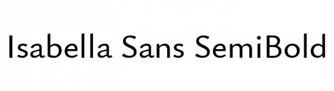 Isabella Sans SemiBold  नि: शुल्क फ़ॉन्ट्स डाउनलोड