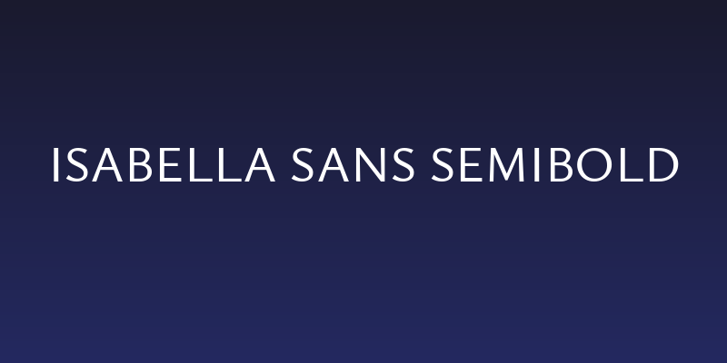 Isabella Sans SemiBold Social Header