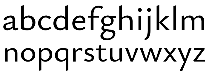 Isabella Sans SemiBold Font LOWERCASE