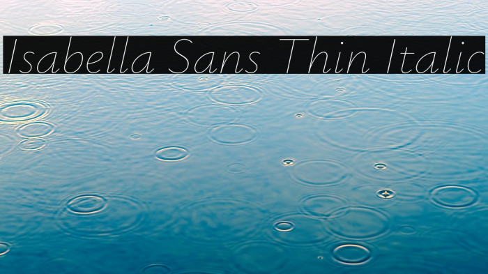 Isabella Sans Thin Italic Example 2