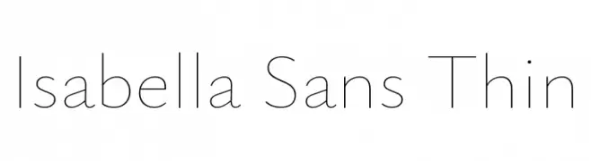 Isabella Sans Thin  Frei Schriftart Herunterladen
