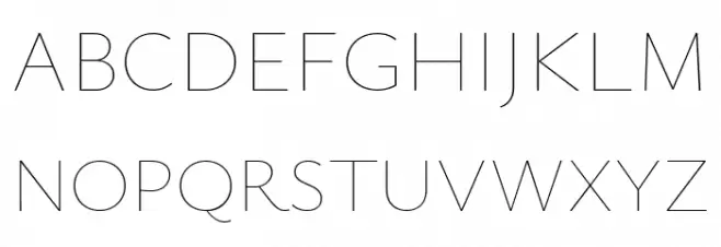 Isabella Sans Thin Schriftart Groß