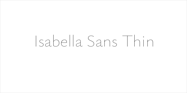 Isabella Sans Thin Logo