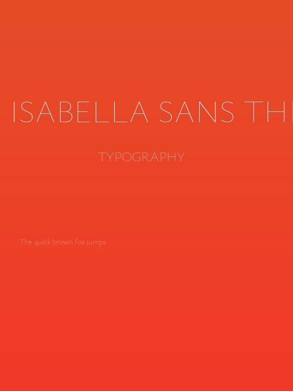 Isabella Sans Thin Poster