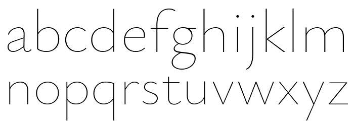 Isabella Sans Thin Font LOWERCASE