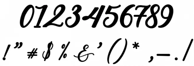 IsabellaScript Font OTHER CHARS