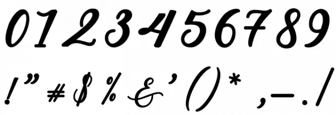 IsabellaScript Font OTHER CHARS