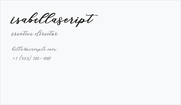 IsabellaScript Business Card
