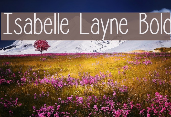 Isabelle Layne Bold Font examples