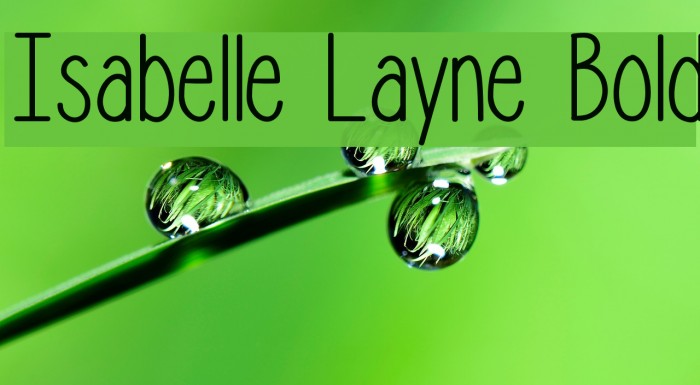 Isabelle Layne Bold Font examples