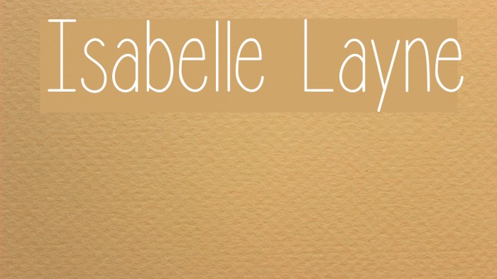 Isabelle Layne Font examples