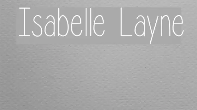 Isabelle Layne Font examples