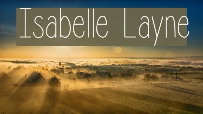 Isabelle Layne Font examples