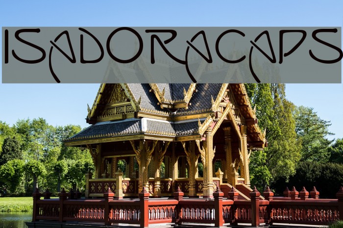 IsadoraCaps Шрифта examples